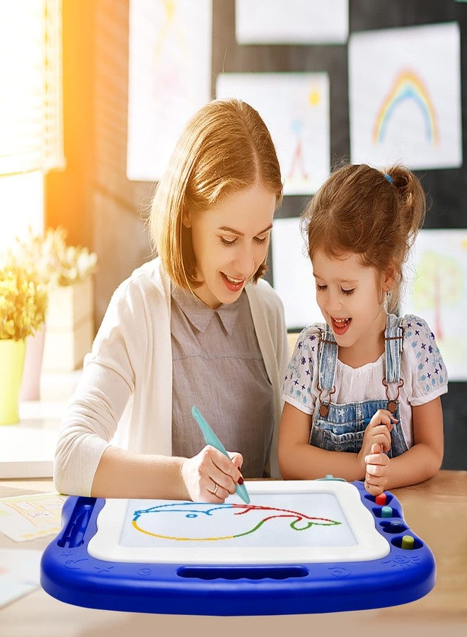 vusum Magnetic Drawing Board,Large Doodle Board Toddler Toys for Girls Boys 3 4 5 6 7 Year Old Kids Gift Etch A Colorful Sketch Magnet Erasable Pad (Blue) - Image 5